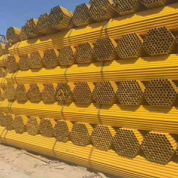 Yellow Paint Scaffolding Pipe